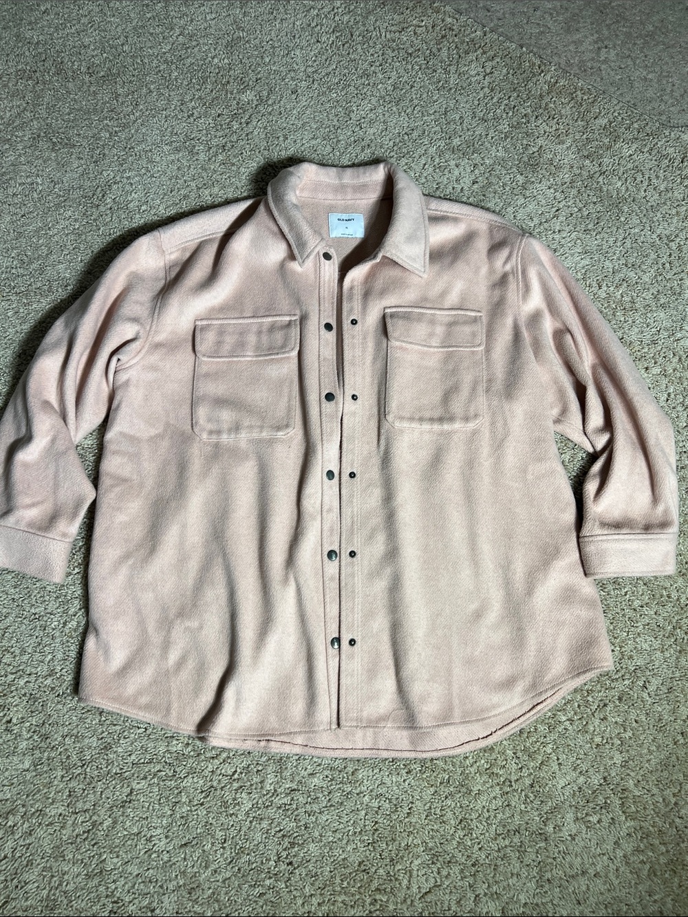 Old Navy Light Pink Button-Front Shacket